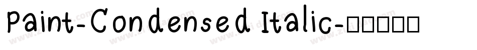 Paint-Condensed Italic字体转换